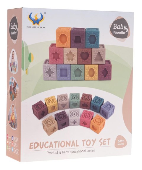 Zestaw Kostek Sensorycznych Liczby 12el. Zestaw Kostek Sensorycznych Liczby 12el.
