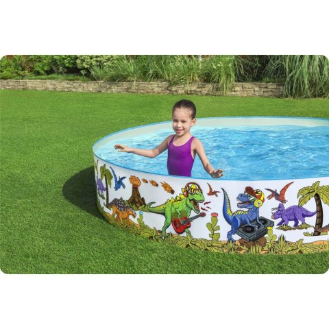 Basen ogrodowy Dinozaury 244 x 46 cm Bestway 55001 Bestway Basen ogrodowy Dinozaury 244 x 46 cm Bestway 55001 Bestway