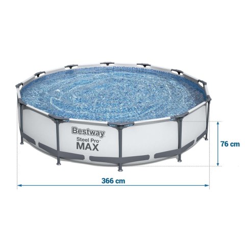 Basen ogrodowy stelażowy 366 x 76 cm 9w1 Bestway 56416 Bestway Basen ogrodowy stelażowy 366 x 76 cm 9w1 Bestway 56416 Bestway
