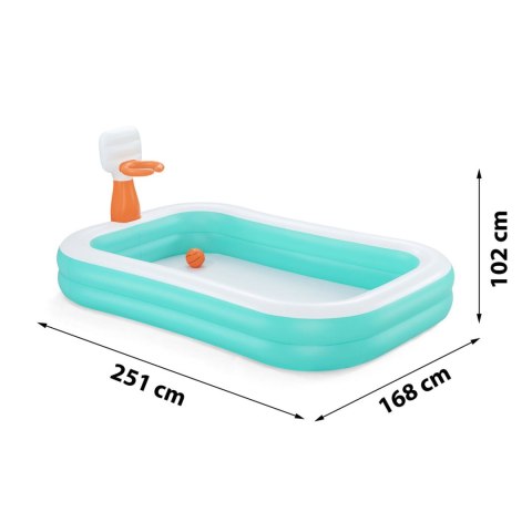 Basen dmuchany Dunk'N Splash 251 x 168 x 102 cm Bestway 54445 Bestway Basen dmuchany Dunk'N Splash 251 x 168 x 102 cm Bestway 54445 Bestway