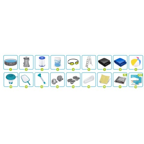 Basen ogrodowy stelażowy 427 x 107 cm 17w1 Bestway 5614Z Bestway Basen ogrodowy stelażowy 427 x 107 cm 17w1 Bestway 5614Z Bestway