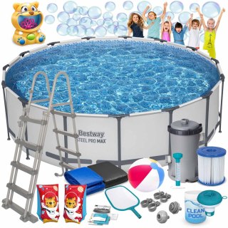 Basen ogrodowy stelażowy 457 x 122 cm 18w1 Bestway 56438 + maszyna do baniek GRATIS Bestway
