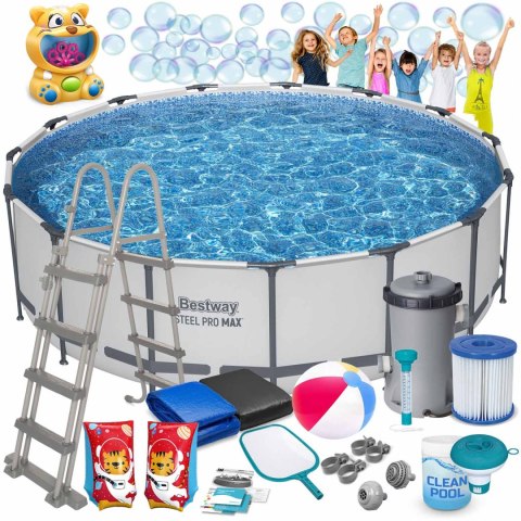 Basen ogrodowy stelażowy 457 x 122 cm 18w1 Bestway 56438 + maszyna do baniek GRATIS Bestway Basen ogrodowy stelażowy 457 x 122 cm 18w1 Bestway 56438 + maszyna do baniek GRATIS Bestway