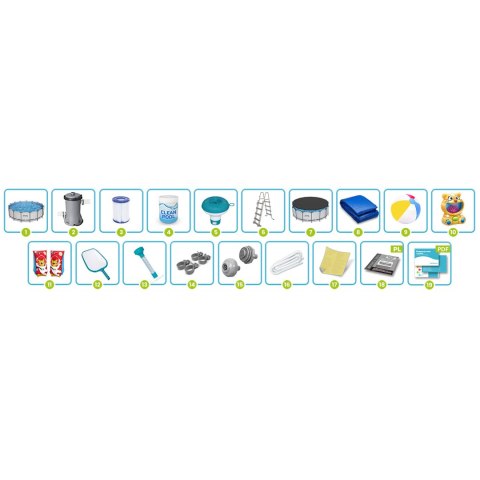 Basen ogrodowy stelażowy 457 x 122 cm 18w1 Bestway 56438 + maszyna do baniek GRATIS Bestway Basen ogrodowy stelażowy 457 x 122 cm 18w1 Bestway 56438 + maszyna do baniek GRATIS Bestway