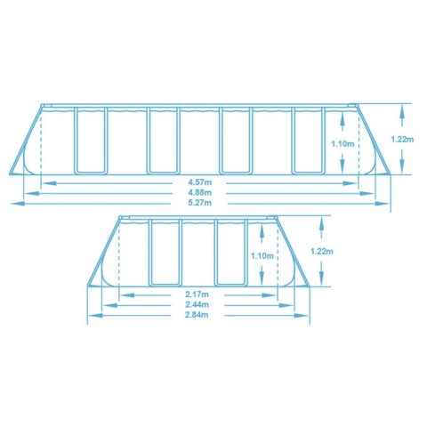 Basen stelażowy ogrodowy 488 x 244 x 122 cm 11w1 Bestway 56671N Bestway Basen stelażowy ogrodowy 488 x 244 x 122 cm 11w1 Bestway 56671N Bestway