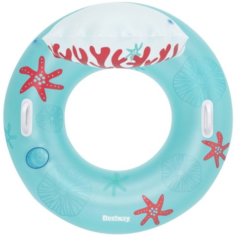 Koło do pływania z oparciem Coral Bliss 107 x 113 cm Bestway 43730 Bestway Koło do pływania z oparciem Coral Bliss 107 x 113 cm Bestway 43730 Bestway