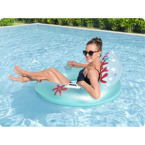 Koło do pływania z oparciem Coral Bliss 107 x 113 cm Bestway 43730 Bestway Koło do pływania z oparciem Coral Bliss 107 x 113 cm Bestway 43730 Bestway