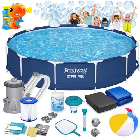 Basen ogrodowy stelażowy 366 x 76 cm 16w1 Bestway 56681 Bestway Basen ogrodowy stelażowy 366 x 76 cm 16w1 Bestway 56681 Bestway