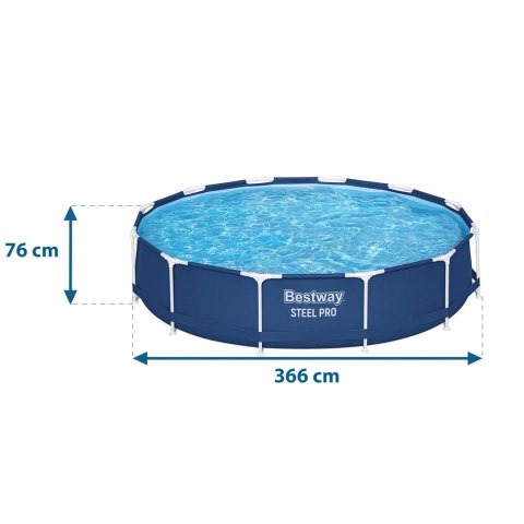 Basen ogrodowy stelażowy 366 x 76 cm 16w1 Bestway 56681 Bestway Basen ogrodowy stelażowy 366 x 76 cm 16w1 Bestway 56681 Bestway