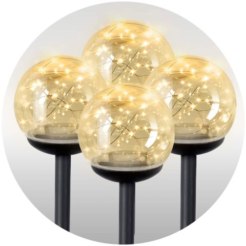 Lampka solarna przeźroczysta kula 4szt Ilumen LS-103 Ilumen Lampka solarna przeźroczysta kula 4szt Ilumen LS-103 Ilumen