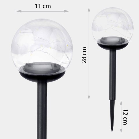 Lampka solarna przeźroczysta kula 4szt Ilumen LS-103 Ilumen Lampka solarna przeźroczysta kula 4szt Ilumen LS-103 Ilumen