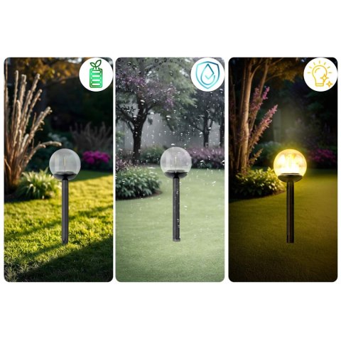 Lampka solarna przeźroczysta kula 4szt Ilumen LS-103 Ilumen Lampka solarna przeźroczysta kula 4szt Ilumen LS-103 Ilumen
