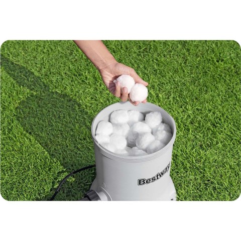 Pompa filtrująca do basenu 5678 l/h + kulki filtrujące Bestway 58870 Bestway Pompa filtrująca do basenu 5678 l/h + kulki filtrujące Bestway 58870 Bestway