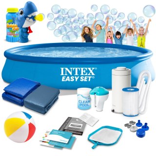 Basen ogrodowy rozporowy 457 x 84 cm 15w1 INTEX 28158 + maszynka do baniek GRATIS Intex