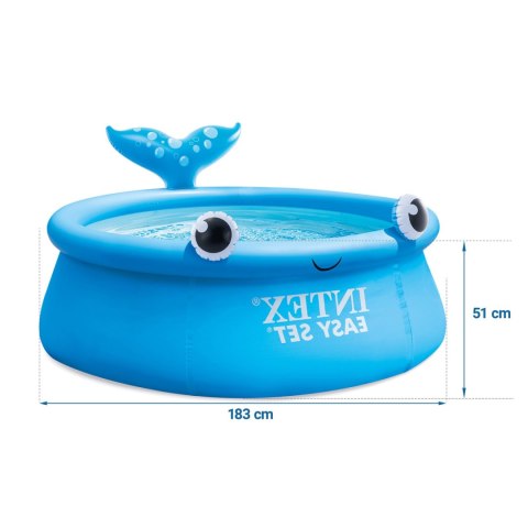 Basen ogrodowy rozporowy wieloryb 183 x 51 cm INTEX 26102 Intex Basen ogrodowy rozporowy wieloryb 183 x 51 cm INTEX 26102 Intex