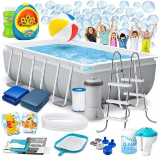 Basen ogrodowy stelażowy 300 x 175 x 80 cm 18w1 INTEX 26784 + maszyna do baniek GRATIS Intex