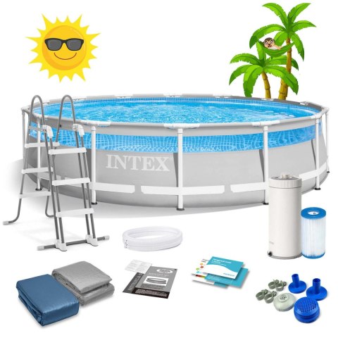 Basen ogrodowy stelażowy 427 x 107 cm 12w1 INTEX 26722 Intex