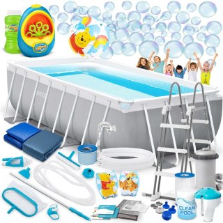 Basen ogrodowy stelażowy 488 x 244 x 107 cm 21w1 INTEX 26792 + maszynka do baniek GRATIS Intex