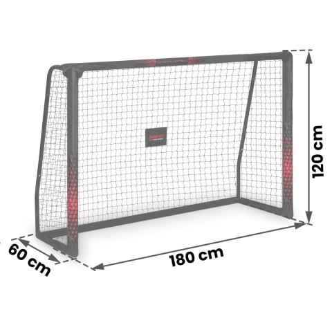 Bramka do piłki nożnej 180 x 120 x 60 cm NS-463 czarno-czerwona Neo-Sport Bramka do piłki nożnej 180 x 120 x 60 cm NS-463 czarno-czerwona Neo-Sport