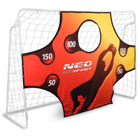 Bramka do piłki nożnej 245 x 155 x 80 cm + mata celownicza Neo-Sport Bramka do piłki nożnej 245 x 155 x 80 cm + mata celownicza Neo-Sport