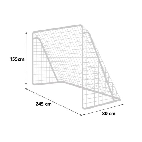 Bramka do piłki nożnej 245 x 155 x 80 cm + mata celownicza Neo-Sport Bramka do piłki nożnej 245 x 155 x 80 cm + mata celownicza Neo-Sport