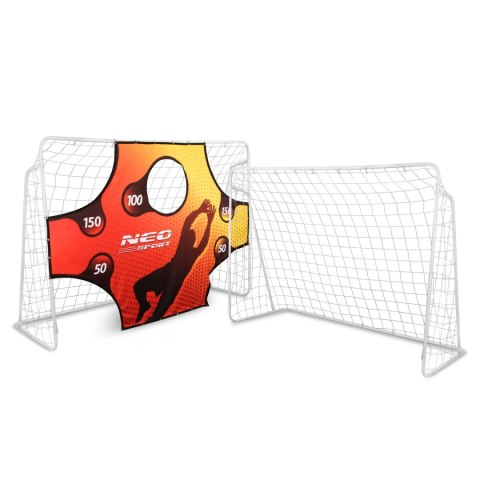 Bramka do piłki nożnej 245 x 155 x 80 cm + mata celownicza Neo-Sport Bramka do piłki nożnej 245 x 155 x 80 cm + mata celownicza Neo-Sport