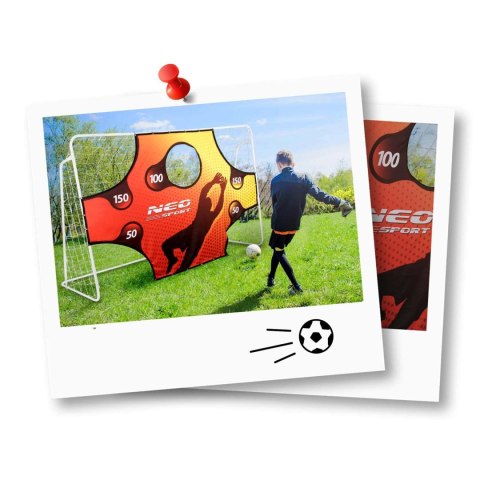 Bramka do piłki nożnej 245 x 155 x 80 cm + mata celownicza Neo-Sport Bramka do piłki nożnej 245 x 155 x 80 cm + mata celownicza Neo-Sport