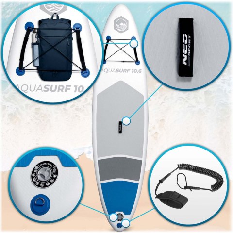 Deska SUP Aquasurf 320 x 84 x 15 cm Neo-Sport 170200 Neo-Sport Deska SUP Aquasurf 320 x 84 x 15 cm Neo-Sport 170200 Neo-Sport