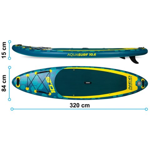 Deska SUP Aquasurf 320 x 84 x 15 cm Neo-Sport 170203 Neo-Sport Deska SUP Aquasurf 320 x 84 x 15 cm Neo-Sport 170203 Neo-Sport