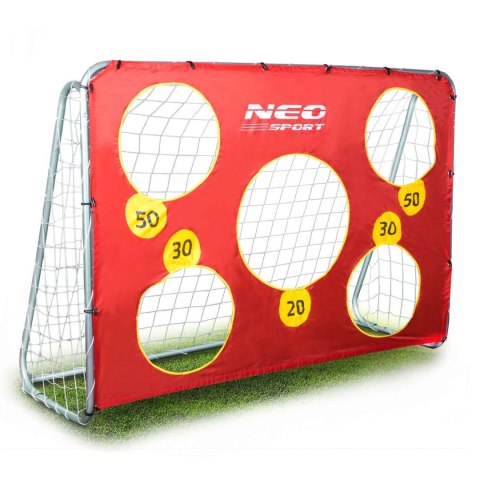 Duża bramka do piłki nożnej, piłkarska 215 x 153 x 76 cm + mata celownicza Neo-Sport Duża bramka do piłki nożnej, piłkarska 215 x 153 x 76 cm + mata celownicza Neo-Sport