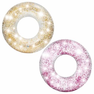 Koło do pływania brokatowe INTEX 56274 różowy Intex