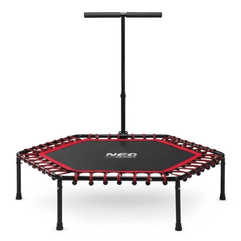 Trampolina fitness z uchwytem 127 cm Neo-Sport - sześciokątna czerwona Neo-Sport Trampolina fitness z uchwytem 127 cm Neo-Sport - sześciokątna czerwona Neo-Sport