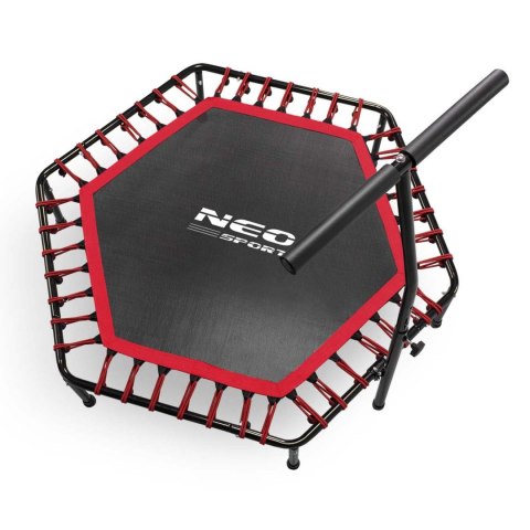 Trampolina fitness z uchwytem 127 cm Neo-Sport - sześciokątna czerwona Neo-Sport Trampolina fitness z uchwytem 127 cm Neo-Sport - sześciokątna czerwona Neo-Sport