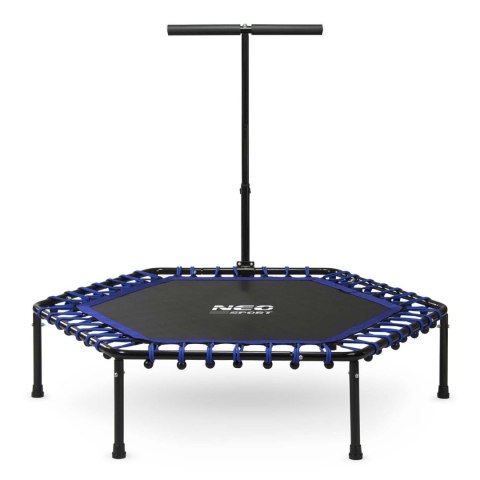 Trampolina fitness z uchwytem 127 cm Neo-Sport - sześciokątna niebieska Neo-Sport Trampolina fitness z uchwytem 127 cm Neo-Sport - sześciokątna niebieska Neo-Sport