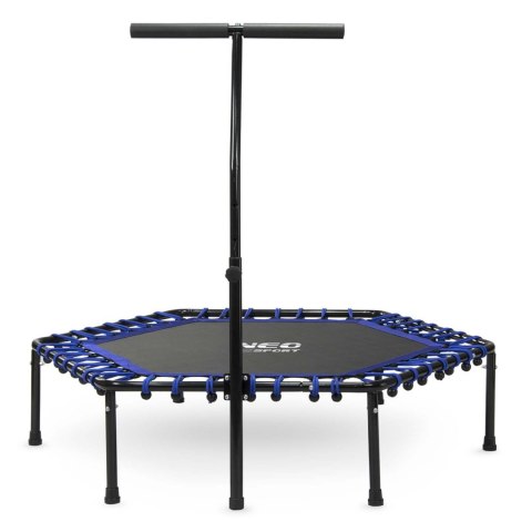 Trampolina fitness z uchwytem 127 cm Neo-Sport - sześciokątna niebieska Neo-Sport Trampolina fitness z uchwytem 127 cm Neo-Sport - sześciokątna niebieska Neo-Sport