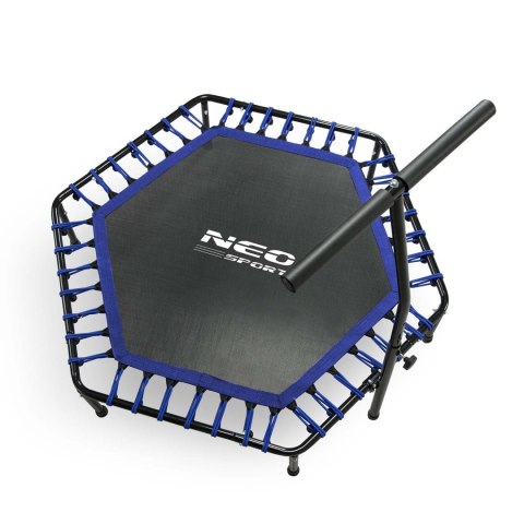 Trampolina fitness z uchwytem 127 cm Neo-Sport - sześciokątna niebieska Neo-Sport Trampolina fitness z uchwytem 127 cm Neo-Sport - sześciokątna niebieska Neo-Sport