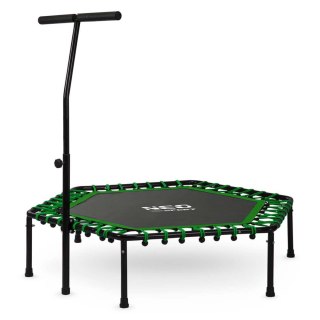 Trampolina fitness z uchwytem 127 cm Neo-Sport - sześciokątna zielona Neo-Sport