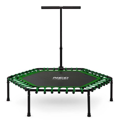 Trampolina fitness z uchwytem 127 cm Neo-Sport - sześciokątna zielona Neo-Sport Trampolina fitness z uchwytem 127 cm Neo-Sport - sześciokątna zielona Neo-Sport
