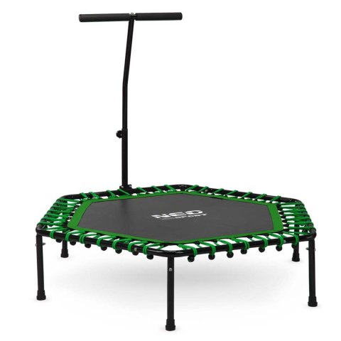 Trampolina fitness z uchwytem 127 cm Neo-Sport - sześciokątna zielona Neo-Sport Trampolina fitness z uchwytem 127 cm Neo-Sport - sześciokątna zielona Neo-Sport