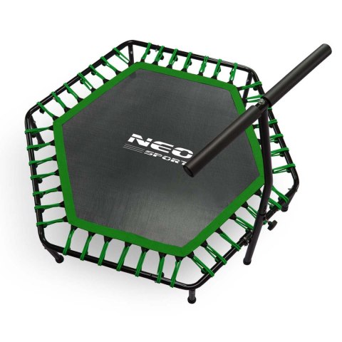 Trampolina fitness z uchwytem 127 cm Neo-Sport - sześciokątna zielona Neo-Sport Trampolina fitness z uchwytem 127 cm Neo-Sport - sześciokątna zielona Neo-Sport