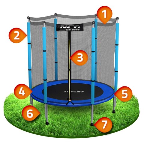 Trampolina ogrodowa dla dzieci 140 cm 4,5ft Neo-Sport Neo-Sport Trampolina ogrodowa dla dzieci 140 cm 4,5ft Neo-Sport Neo-Sport