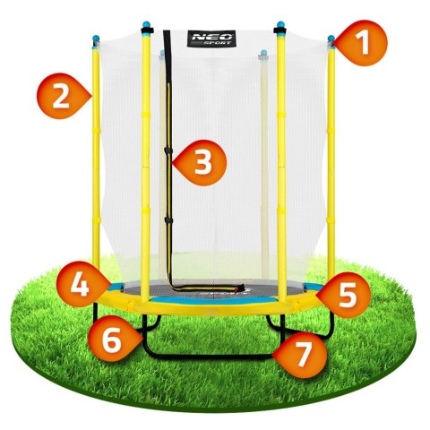 Trampolina ogrodowa dla dzieci 140 cm 4,5ft Neo-Sport Neo-Sport Trampolina ogrodowa dla dzieci 140 cm 4,5ft Neo-Sport Neo-Sport