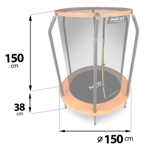 Trampolina ogrodowa dla dzieci 152 cm 5 ft Neo-Sport Neo-Sport Trampolina ogrodowa dla dzieci 152 cm 5 ft Neo-Sport Neo-Sport