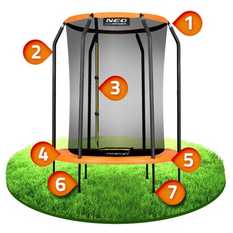 Trampolina ogrodowa dla dzieci 152 cm 5 ft Neo-Sport Neo-Sport Trampolina ogrodowa dla dzieci 152 cm 5 ft Neo-Sport Neo-Sport