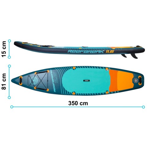 Deska SUP Reefbreak 350 x 81 x 15 cm Neo-Sport 170301 Neo-Sport Deska SUP Reefbreak 350 x 81 x 15 cm Neo-Sport 170301 Neo-Sport