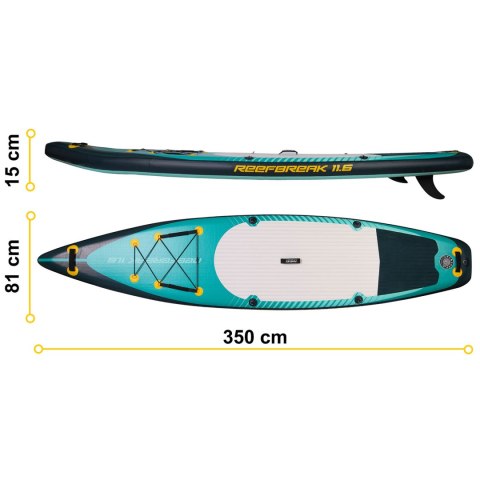 Deska SUP Reefbreak 350 x 81 x 15 cm Neo-Sport 170303 Neo-Sport Deska SUP Reefbreak 350 x 81 x 15 cm Neo-Sport 170303 Neo-Sport