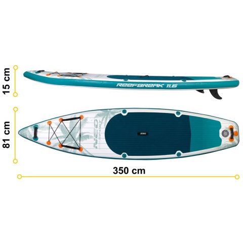 Deska SUP Reefbreak 350 x 81 x 15 cm Neo-Sport 170305 Neo-Sport Deska SUP Reefbreak 350 x 81 x 15 cm Neo-Sport 170305 Neo-Sport