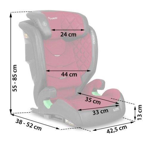 Fotelik samochodowy Nukido Louis czarno-czerwony 15-36 kg ISOFIX Nukido Fotelik samochodowy Nukido Louis czarno-czerwony 15-36 kg ISOFIX Nukido