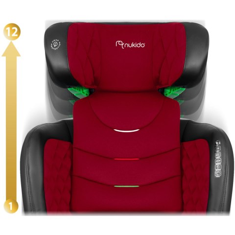 Fotelik samochodowy Nukido Louis czarno-czerwony 15-36 kg ISOFIX Nukido Fotelik samochodowy Nukido Louis czarno-czerwony 15-36 kg ISOFIX Nukido