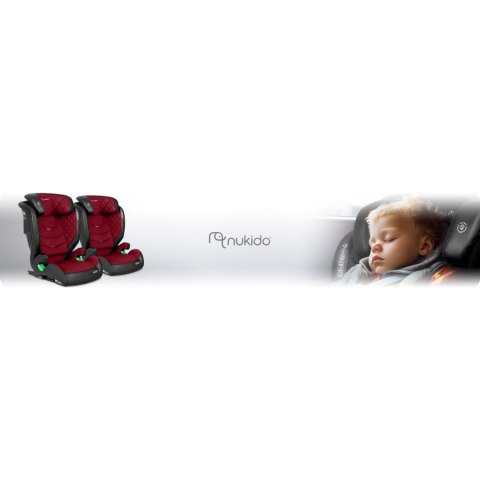 Fotelik samochodowy Nukido Louis czarno-czerwony 15-36 kg ISOFIX Nukido Fotelik samochodowy Nukido Louis czarno-czerwony 15-36 kg ISOFIX Nukido